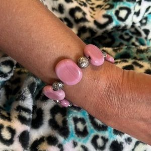 Women’s Handmade Glass / Silver Beads Bracelet